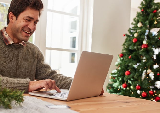Een digitale kerstmarkt of een digitaal kerstcadeau