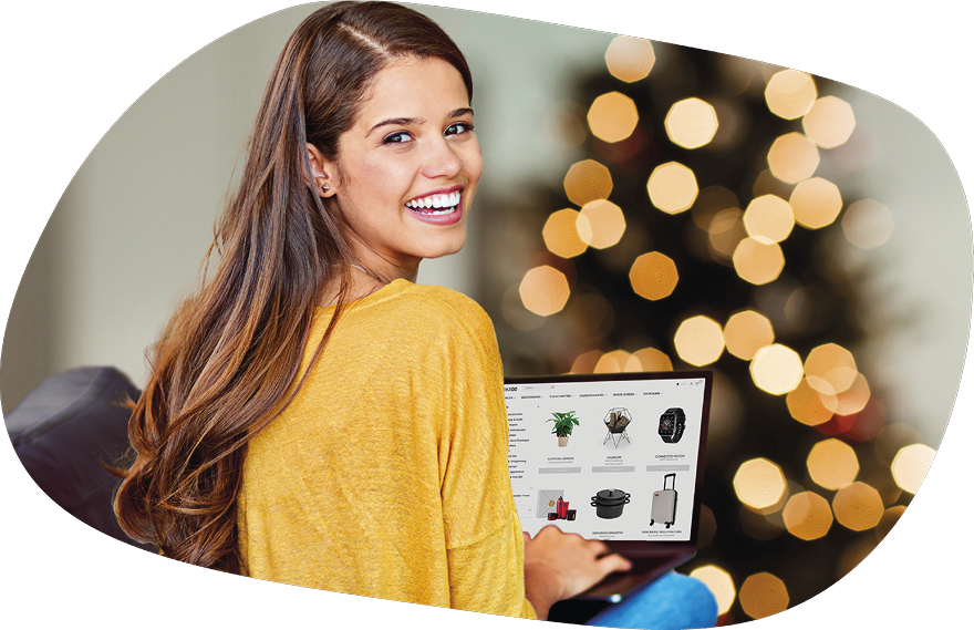 Collega gebruikt haar kerst cadeaubon van de kerst keuze cadeaukaart